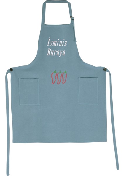 Mutfak Önlüğü Kişiye ve İsme Özel Nakışlı Mutfak Önlüğü BIBER01 Farklı Renkler fiyatları
