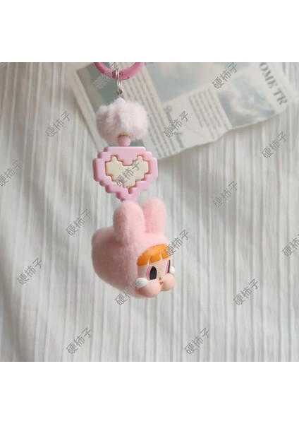 Kawaii Labubu Crybaby x Uçan Küçük Polis Zinciri Sırt Çantası Kolye Boncuk Aksesuarları ile Bilezik Anahtarlık Dekorasyon Renk: Kırmızı (Yurt Dışından)