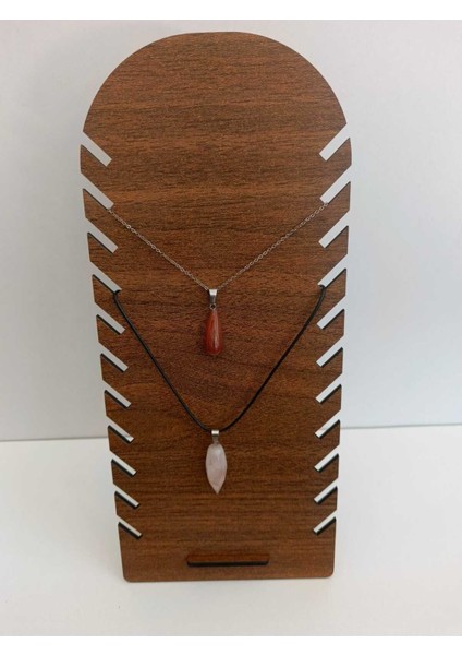 14X30 cm Ahşap Mdf Kolye Tutucu, Beyaz ve Ceviz Renk Seçenekleri modelleri