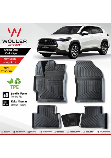 Toyota Corolla Cross Paspas 2022 Sonrası 3D Havuzlu Wöller Paspas