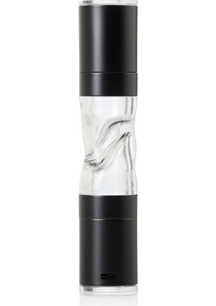 Duomill Pure Çiftli Biber ve Tuz Değirmeni, 22 Cm, Siyah Akrilik
