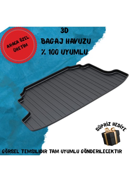 Mercedes C Seri (W20205) Rampalı ve Kulaklı Sedan 202014 ve 2020 3D Bagaj Havuzu modelleri