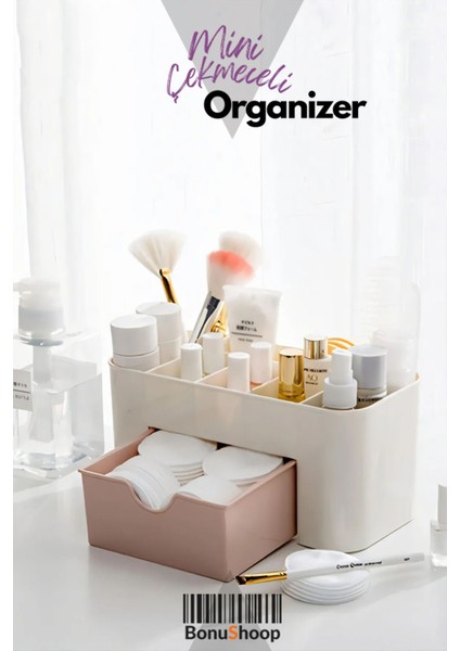 Beyaz Mini Çekmeceli Düzenleyici, Makyaj ve Takı Saklama Kutusu fiyatları