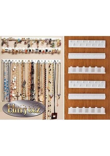 Beyaz Takı Düzenleyici, Askı ve Organizer, Kolye, Küpe, Yüzük, Bileklik Için