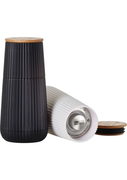 Scape Pfeffer ve Tuz Değirmeni Seti, Seramik Öğütme, Siyah Beyaz Tasarım fiyatları