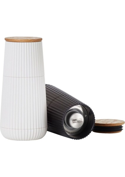 Scape Pfeffer ve Tuz Değirmeni Seti, Seramik Öğütme, Siyah Beyaz Tasarım modelleri