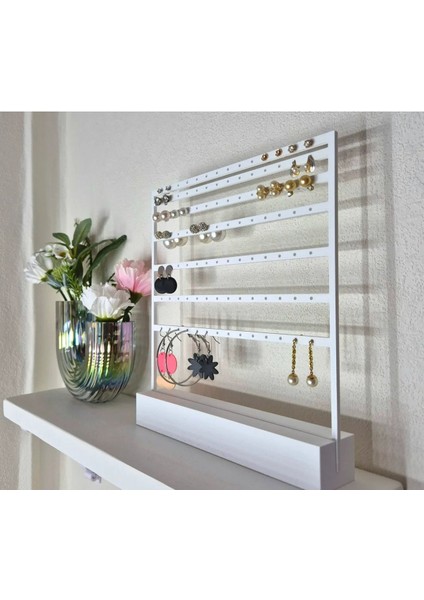 Beyaz Küpe ve Takı Teşhir Standı, Organizer ve Saklama Rafı