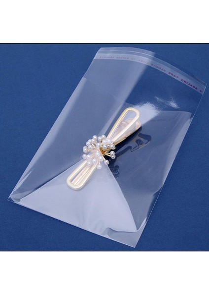 Şeffaf 10X20 Bantlı Minik Organizer Poşet Takı ve Aksesuarlar Için 100 Adet