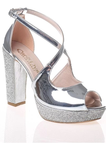 Kadın Moda Şık Gold Ayna Ökçe Poli Taş Topuklu Zarif Tasarım Düğün Nişan Gece Abiye Ayakkabı fiyatları