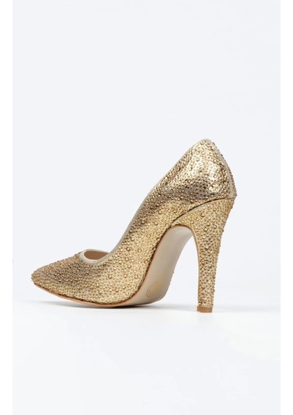 Kadın Moda Şık Rose Sultan Taşlı Klasik Sivri Ince Düğün Nişan Gece Abiye Ayakkabı fırsatları