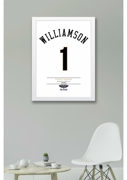 Zion Williamson Forma Çerçeveli Tablo - Nba New Orleans Pelicans Jersey fiyatları