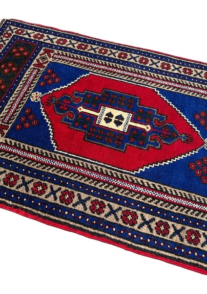 El Dokuma Sıfır Obruk Halısı 77X125 Lacivert Kök Boya Halı Lacivert fiyatları