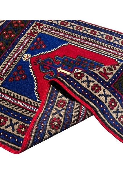 El Dokuma Sıfır Obruk Halısı 77X125 Lacivert Kök Boya Halı Lacivert fırsatları