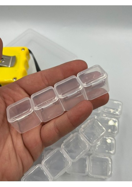 28 Bölmeli Miyuki Boncuk Kutusu, Beyaz, 10.5X17X2.5 Cm, 2 Adet fırsatları