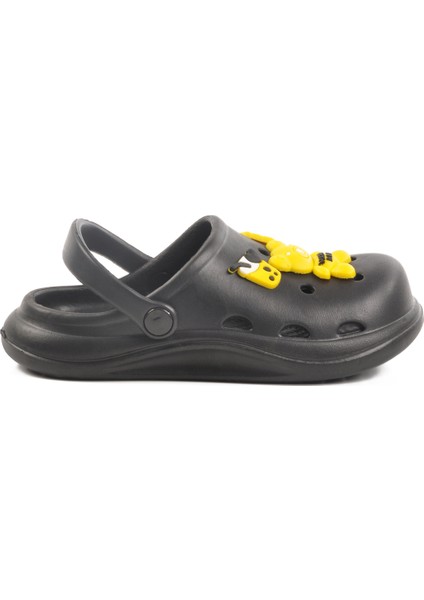 Siyah Eva Hafif Kız Çocuk Sabo Terlik 303 F