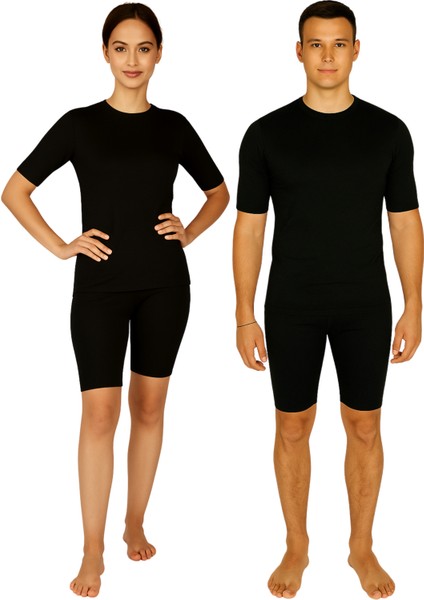 Ems Fitness Kısa Tayt Kıyafet Takımı Pamuklu Unisex