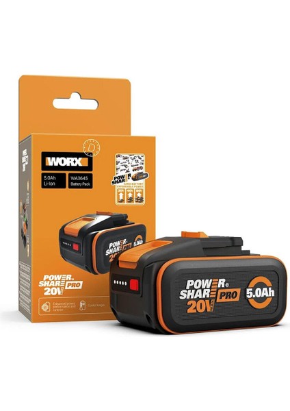 WA3645 20VOLT 5.0AH Li-Ion Powershare Pro Yedek Akü
