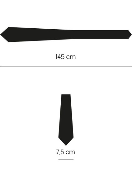 Geometrik Desenli 7,5 cm Genişliğinde Siyah Kravat indirimleri