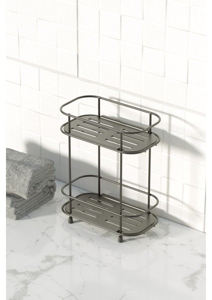 Iki Katlı Mat Siyah Çok Amaçlı Düzenleyici, Banyo ve Mutfak Için Uygun fiyatları