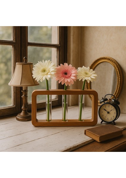 Hidroponik Ahşap Vazo 17 cm x 34 cm