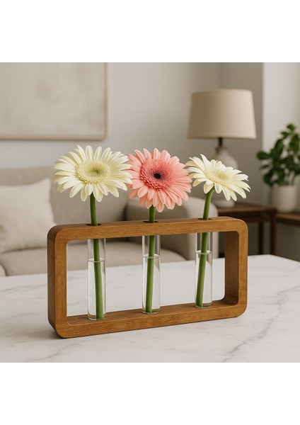 Hidroponik Ahşap Vazo 17 cm x 34 cm fiyatları