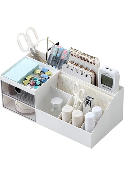 İki Çekmeceli Şık ve Pratik Makyaj Organizeri Düzenli Saklama Çözümü modelleri