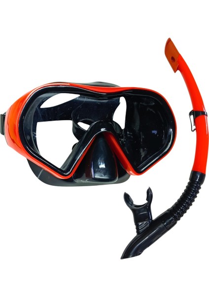 Dalış Maskesi ve Snorkel Yetişkin - 51712-KIRMIZI