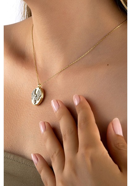 Uzak şehir Alya Anka Kolye Açılır Kapanır Fotoğraf Kolyesi 925 Ayar Gümüş Kolye