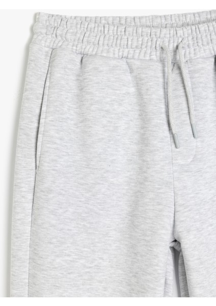 Yeni Sezon Beli Bağcıklı Pamuk Karışımlı Renk Bloklu Şardonlu Jogger Eşofman Altı