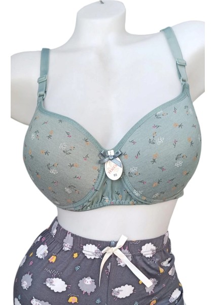 Çiçek Desenli Toparlayıcı Balensiz (Telsiz) Dolgusuz Sütyen modelleri