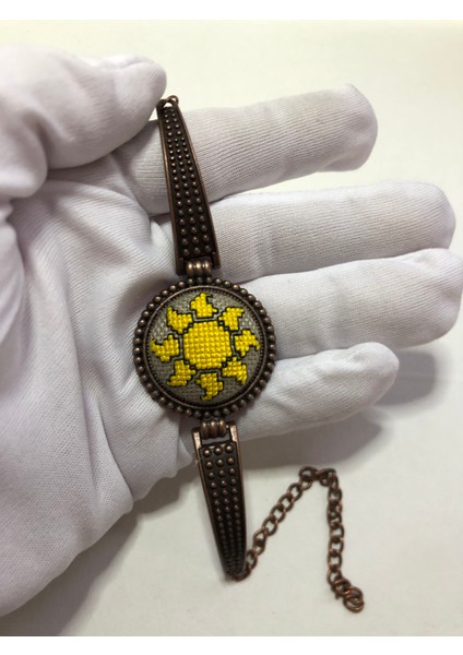 Kanaviçe Işlemeli Bileklik modelleri