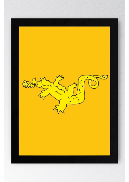 Büyük Hun Imparatorluğu Bayrağı Çerçeveli Tablo