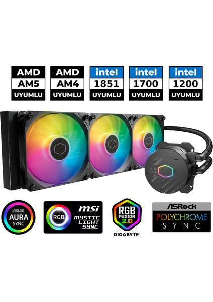 Masterliquid Core 360L Argb Işlemci Sıvı Soğutucu