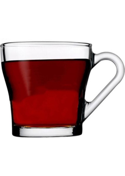 Turuncu Kulplu 12'li Bardak Seti, Şık ve Kullanışlı Ev ve Ofis Için Ideal.