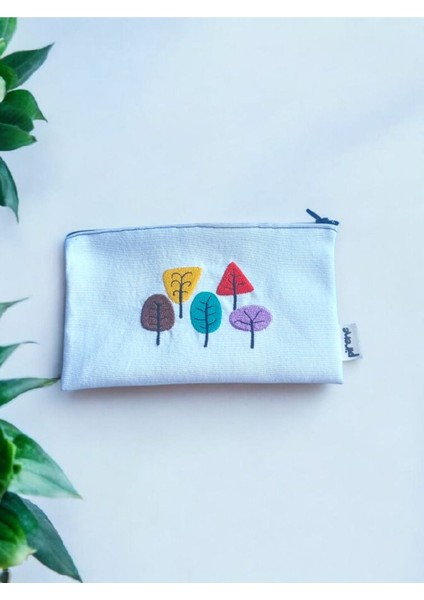 Renkli Ağaç Desenli Mini Makyaj Çantası 12X20 Cm, Şık ve Hafif Tasarım fiyatları