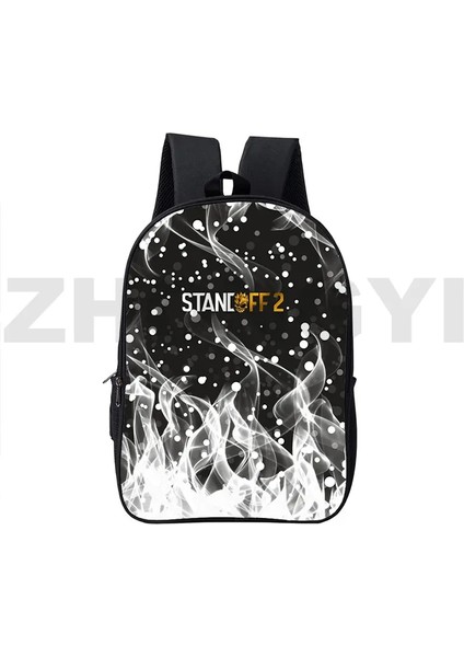 Canvas anime Standoff 2 Mochilas 3D Karikatür Baskı Bookbag 16 inç Koleji Genç Yüksek Street Street Çantaları Büyük Dizüstü Day Pack Renk: Standoff295/Boyut: 42 x 29 x 16 cm (Yurt Dışından)