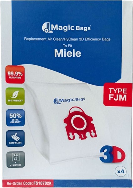 | Miele C Serisi Uyumlu Premium Toz Torbası Seti (4'lü Paket)