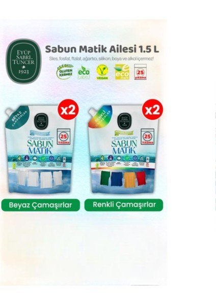 Çamaşır Yıkama Sıvısı Beyazlar X2 + Renkliler X2 1500 ml ve Rosıe