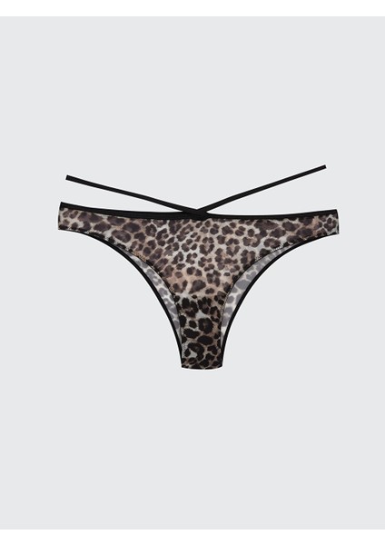 Yeni Sezon Leopar Desenli Fantezi Brazilian Kulot - S5HY87Z8