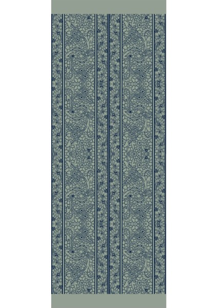 Lavin Desen Çift Taraflı Şal Lacivert-Su Yeşili indirimleri