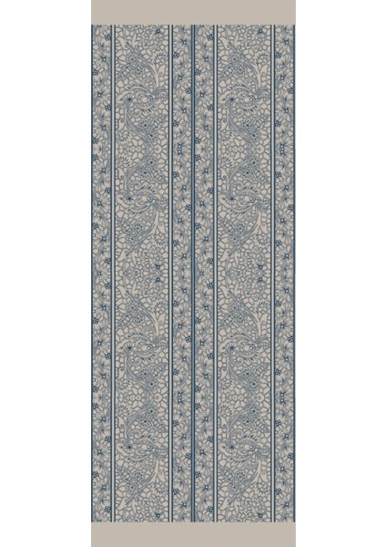 Lavin Desen Çift Taraflı Şal Petrol Mavisi-Bej indirimleri