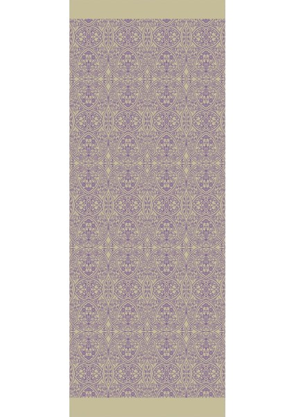 Morocco Desen Çift Taraflı Şal Zeytin-Mor