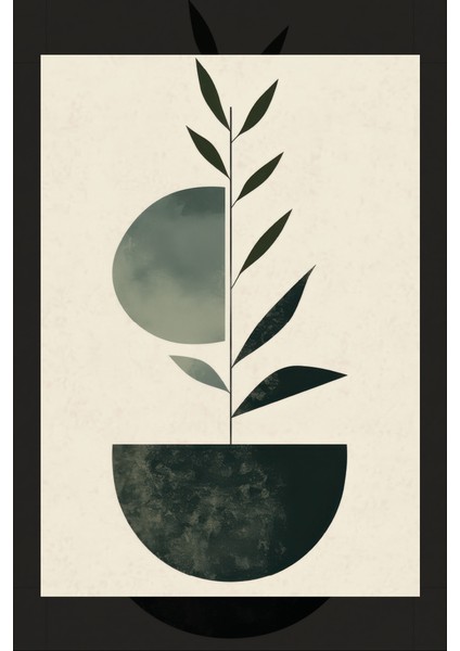 Minimalist Yeşil Zeytin Dalı Kanvas Tablo fiyatları