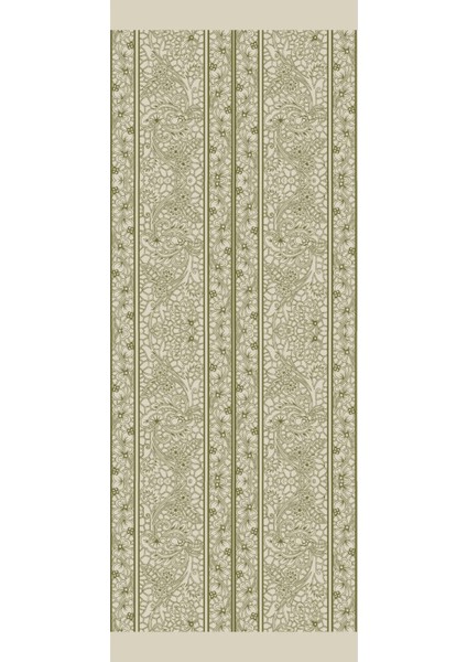 Lavin Desen Çift Taraflı Şal Haki-Somon