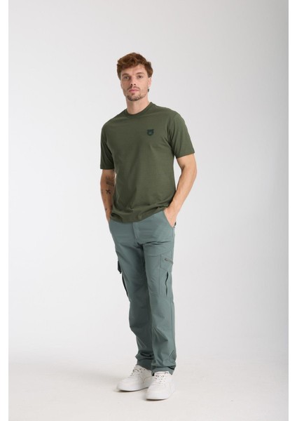 Erkek %100 Pamuk Relax Fit Vahşi Ayı Nakışlı T-Shirt fırsatları