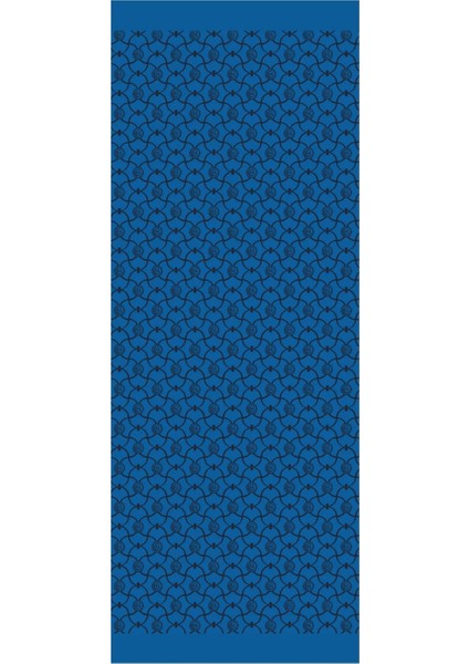 Marrakech Desen Çift Taraflı Şal Siyah-Indigo