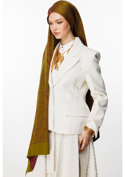 Velora Desen Çift Taraflı Şal Yağ Yeşili-Mürdüm fiyatları