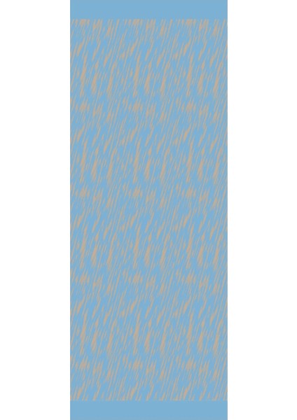 Selis Desen Çift Taraflı Şal Vizon-Turkuaz