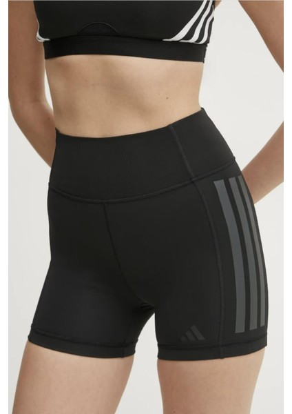 Optime 3-Stripes 1/4 Kadın Siyah Kısa Tayt