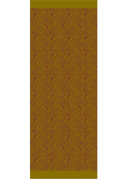 Velora Desen Çift Taraflı Şal Yağ Yeşili-Mürdüm